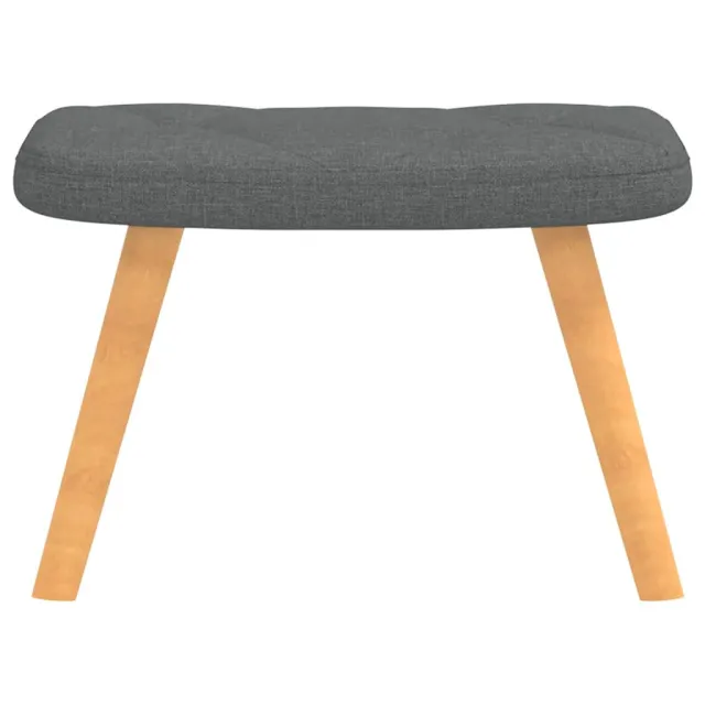 Chaise de relaxation avec tabouret Gris foncé Tissu