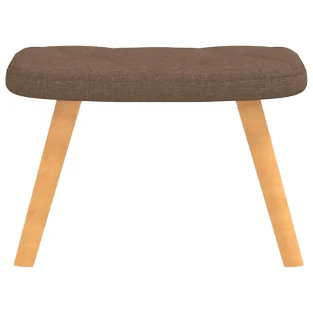 Chaise de relaxation avec tabouret Marron Tissu