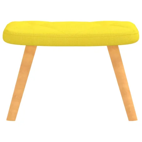 Chaise de relaxation avec tabouret Jaune moutarde Tissu