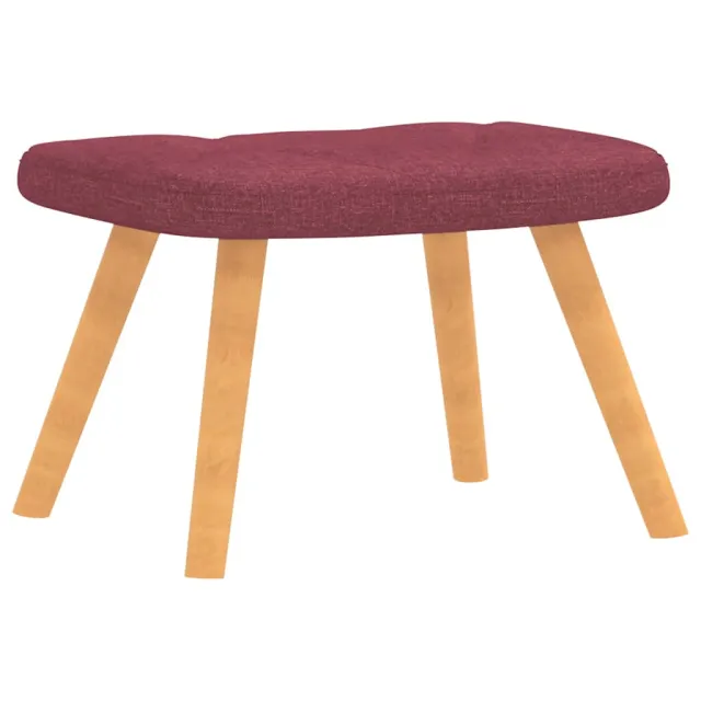 Chaise de relaxation avec tabouret Rouge bordeaux Tissu