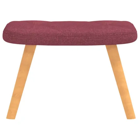 Chaise de relaxation avec tabouret Rouge bordeaux Tissu