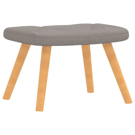 Chaise de relaxation avec tabouret Taupe Tissu