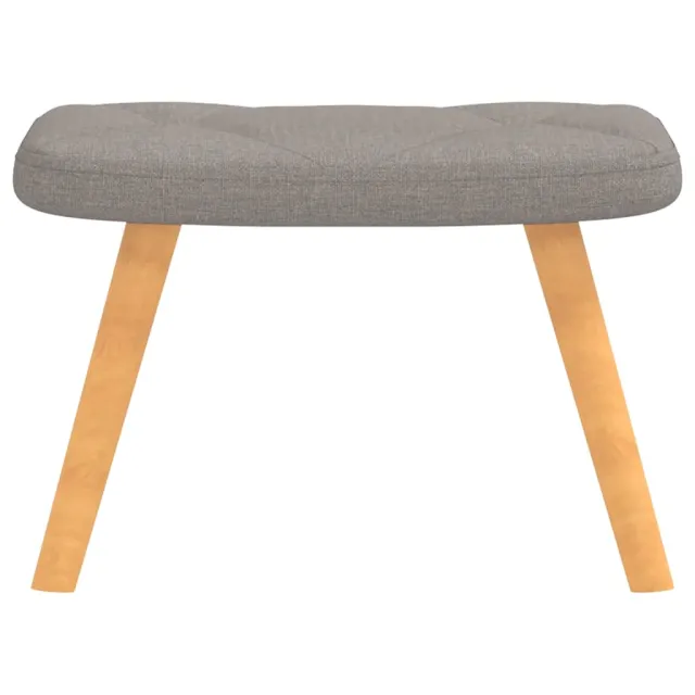 Chaise de relaxation avec tabouret Taupe Tissu