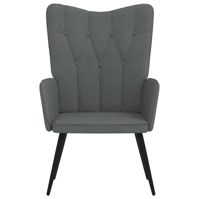 Chaise de relaxation Gris foncé Tissu