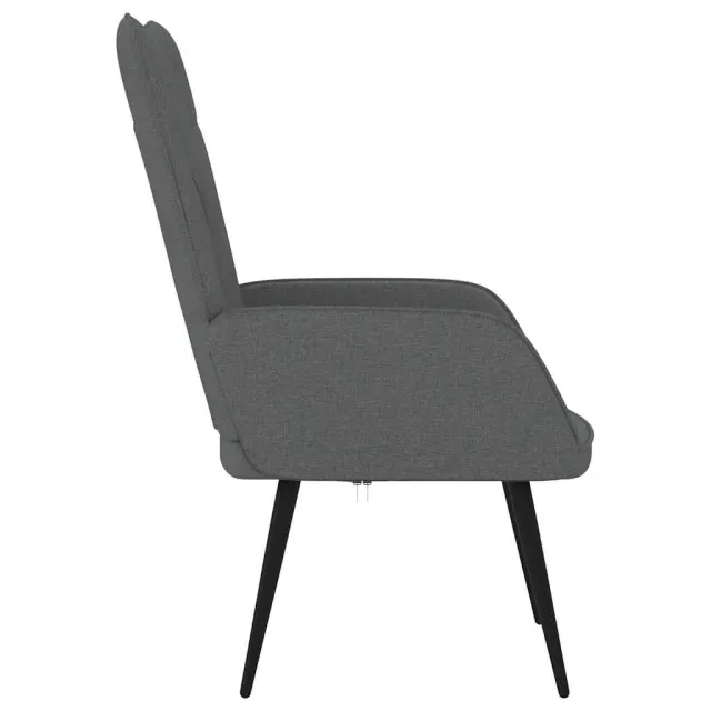 Chaise de relaxation Gris foncé Tissu
