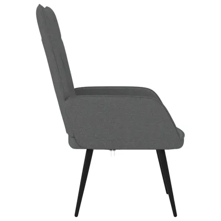Chaise de relaxation Gris foncé Tissu