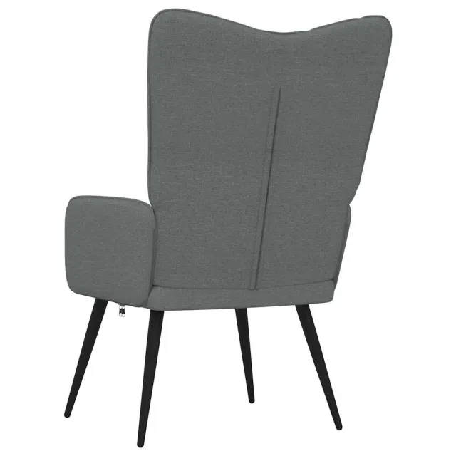 Chaise de relaxation Gris foncé Tissu