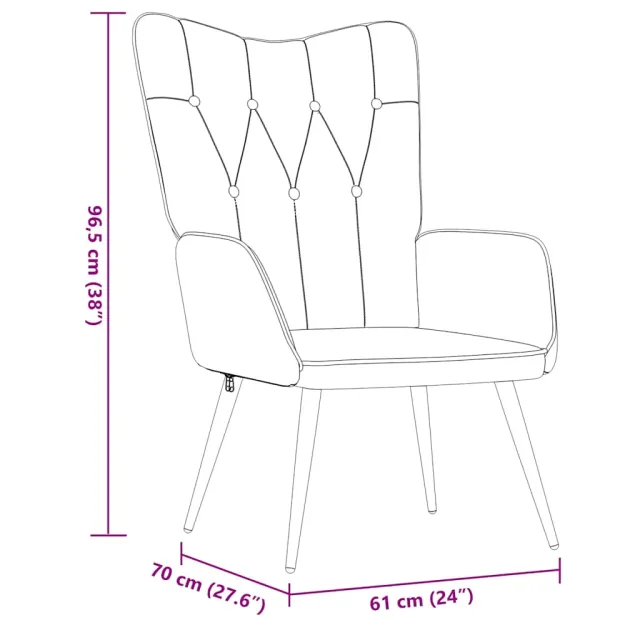Chaise de relaxation Gris foncé Tissu