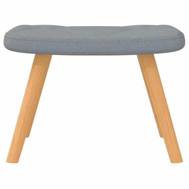 Chaise à bascule avec tabouret Gris clair Tissu