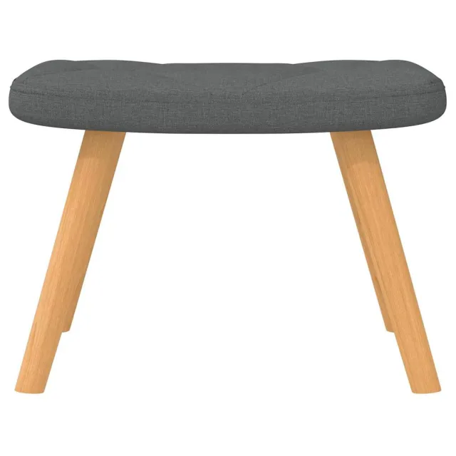 Chaise à bascule avec repose-pied Gris foncé Tissu