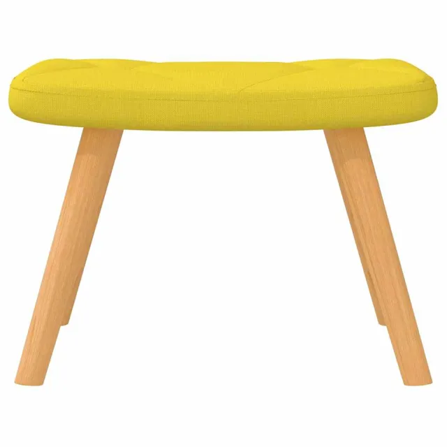 Chaise à bascule avec tabouret Jaune moutarde Tissu