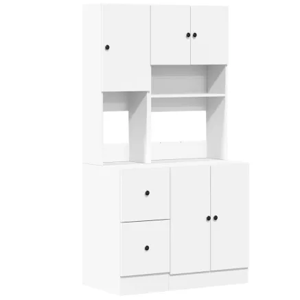 Armoire de cuisine blanc 95x50x180 cm bois d'ingénierie 2