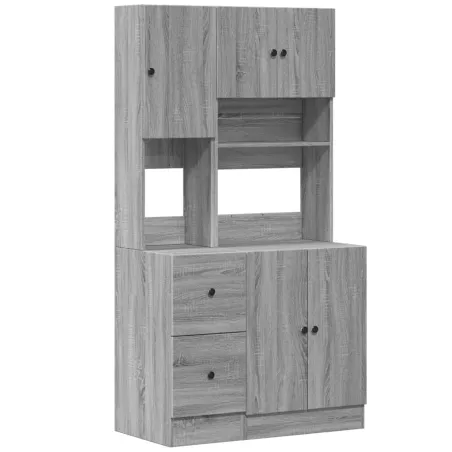 Armoire de cuisine sonoma gris 95x50x180 cm bois d’ingénierie