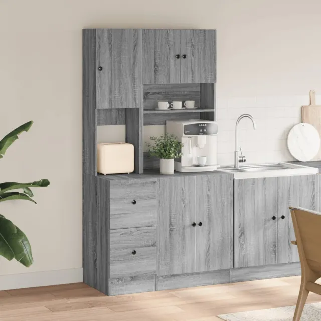 Armoire de cuisine sonoma gris 95x50x180 cm bois d’ingénierie