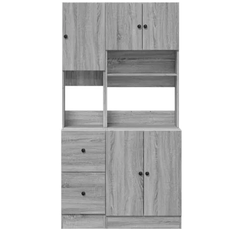 Armoire de cuisine sonoma gris 95x50x180 cm bois d’ingénierie