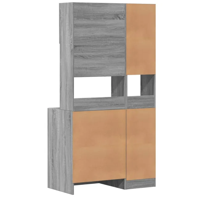 Armoire de cuisine sonoma gris 95x50x180 cm bois d’ingénierie