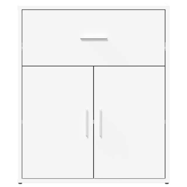 Buffets 2 pcs blanc 60x31x70 cm bois d'ingénierie