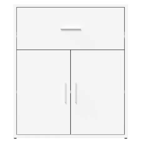 Buffets 2 pcs blanc 60x31x70 cm bois d'ingénierie