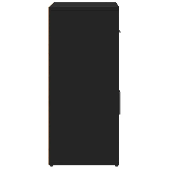 Buffets 2 pcs noir 60x31x70 cm bois d'ingénierie