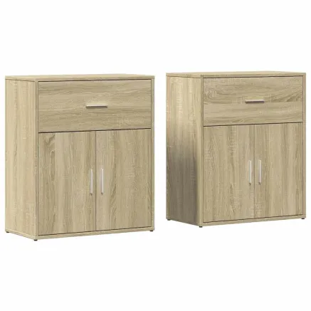 Buffets 2 pcs chêne sonoma 60x31x70 cm bois d'ingénierie 2