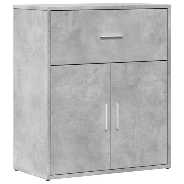 Buffets 2 pcs gris béton 60x31x70 cm bois d'ingénierie