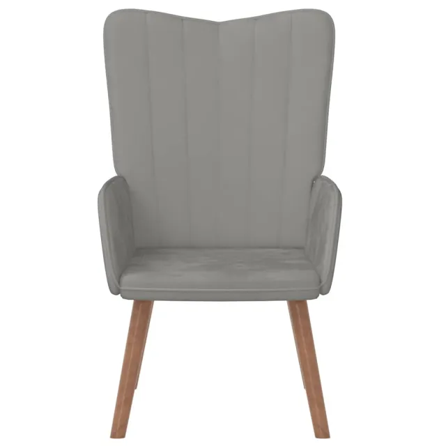 Chaise de relaxation Gris clair Velours