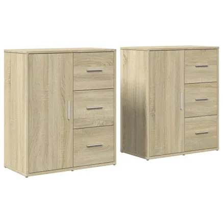 Buffets 2 pcs chêne sonoma 60x31x70 cm bois d'ingénierie 2