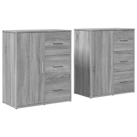 Buffets 2 pcs sonoma gris 60x31x70 cm bois d'ingénierie 2