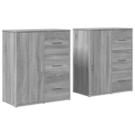 Buffets 2 pcs sonoma gris 60x31x70 cm bois d'ingénierie