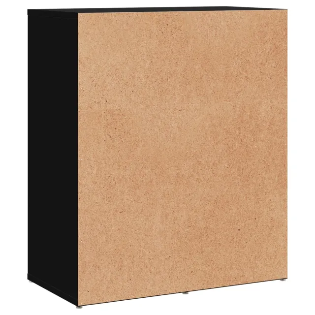 Buffets 2 pcs noir 60x31x70 cm bois d'ingénierie