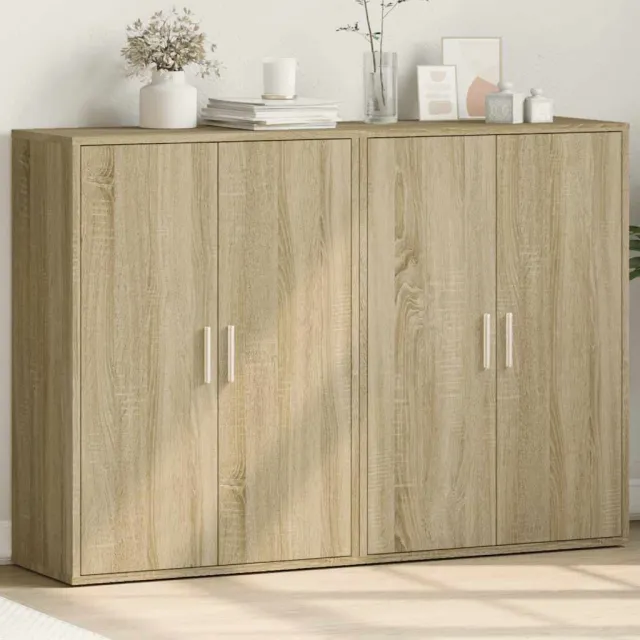 Buffets 2 pcs chêne sonoma 60x31x84 cm bois d'ingénierie