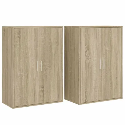 Buffets 2 pcs chêne sonoma 60x31x84 cm bois d'ingénierie 2
