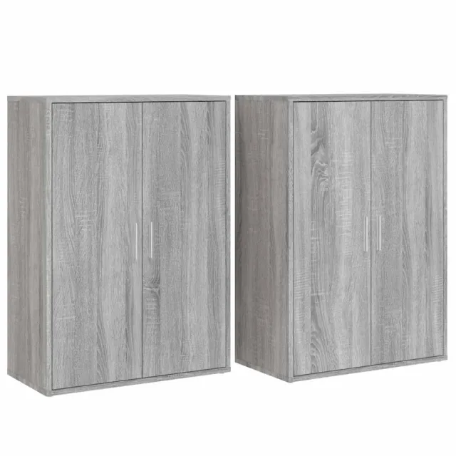 Buffets 2 pcs sonoma gris 60x31x84 cm bois d'ingénierie