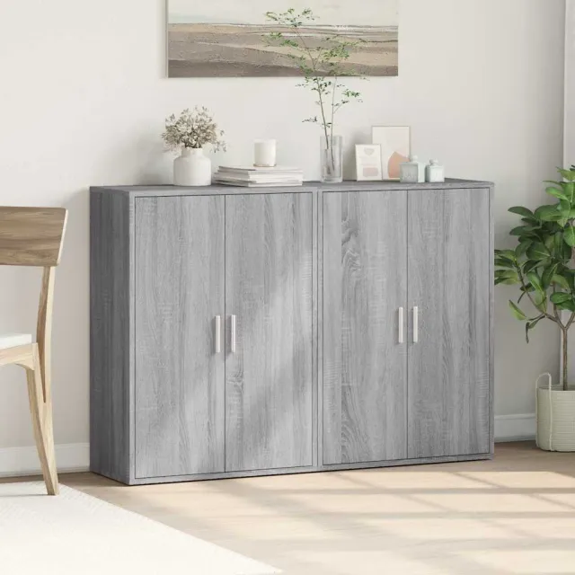 Buffets 2 pcs sonoma gris 60x31x84 cm bois d'ingénierie