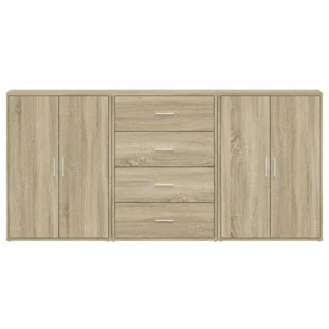 Buffets 3 pcs chêne sonoma 60x31x84 cm bois d'ingénierie