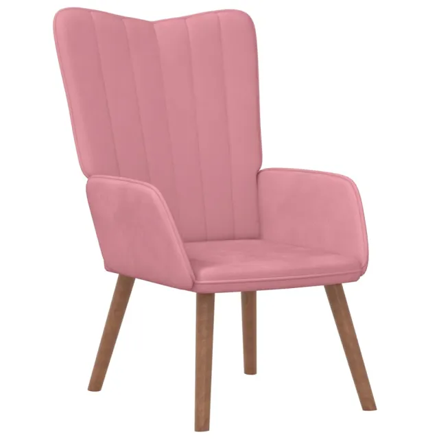 Chaise de relaxation Rose Velours