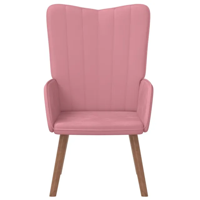 Chaise de relaxation Rose Velours