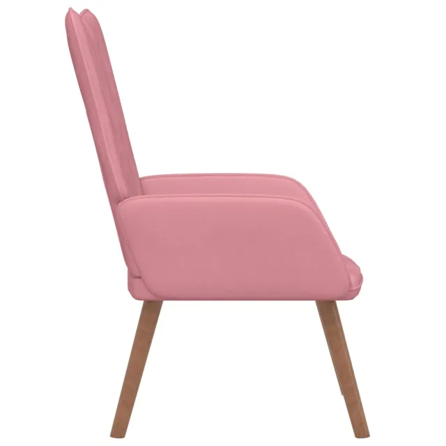 Chaise de relaxation Rose Velours