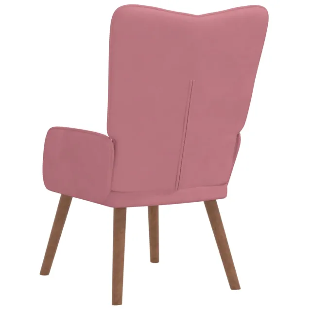Chaise de relaxation Rose Velours