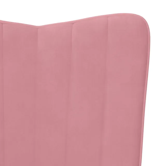 Chaise de relaxation Rose Velours