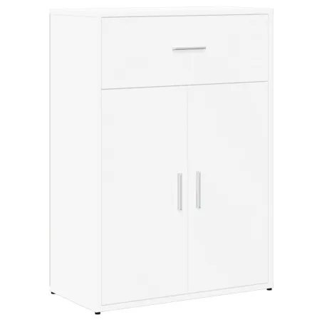 Buffets 2 pcs blanc 60x30x84 cm bois d'ingénierie