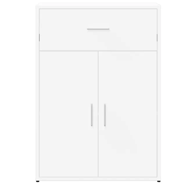 Buffets 2 pcs blanc 60x30x84 cm bois d'ingénierie