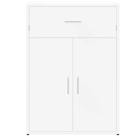 Buffets 2 pcs blanc 60x30x84 cm bois d'ingénierie