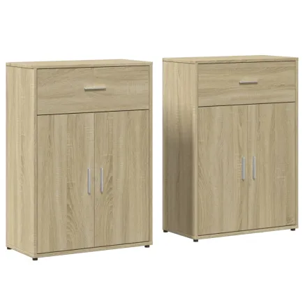 Buffets 2 pcs chêne sonoma 60x30x84 cm bois d'ingénierie 2