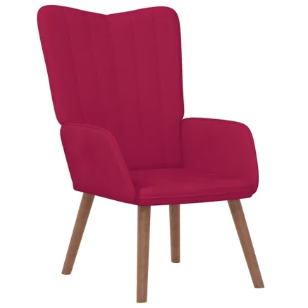 Chaise de relaxation Rouge bordeaux Velours 2