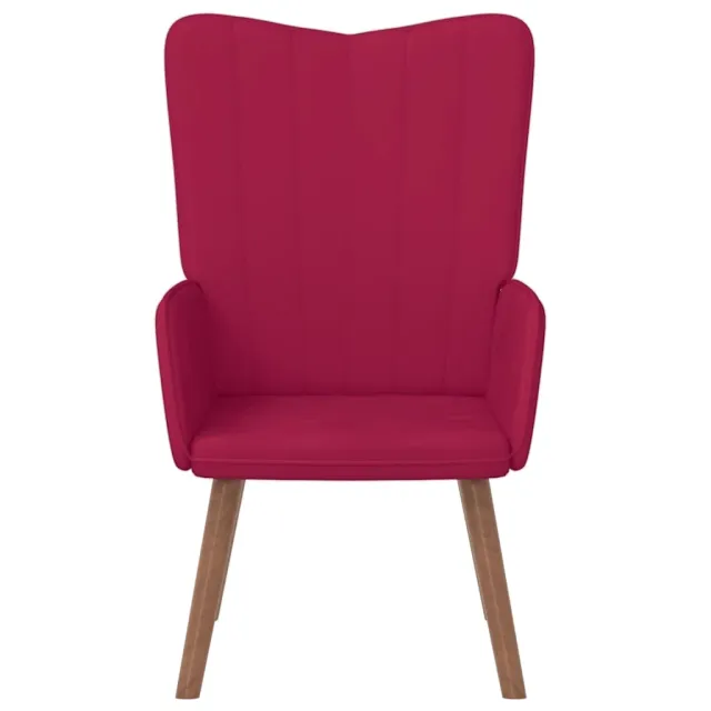 Chaise de relaxation Rouge bordeaux Velours