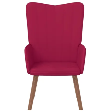Chaise de relaxation Rouge bordeaux Velours