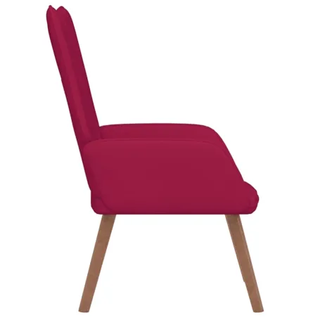 Chaise de relaxation Rouge bordeaux Velours