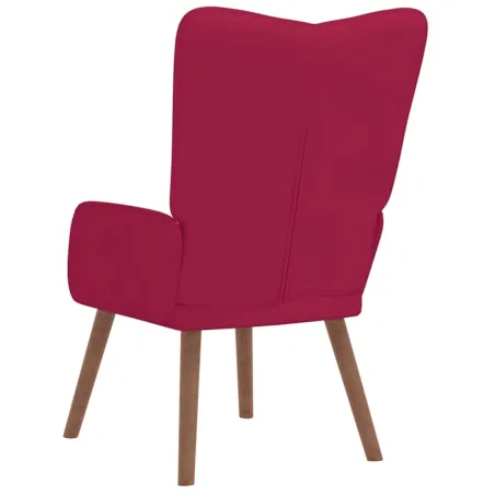 Chaise de relaxation Rouge bordeaux Velours
