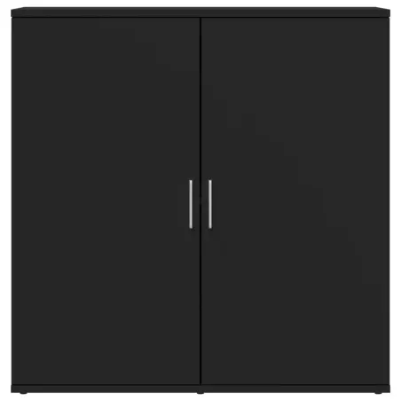 Buffets 2 pcs noir 79x38x80 cm bois d'ingénierie